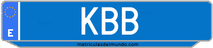 Matrícula de taxi KBB