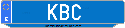 Matrícula de taxi KBC