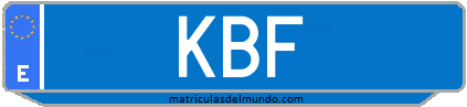 Matrícula de taxi KBF