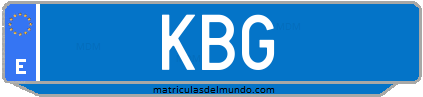 Matrícula de taxi KBG