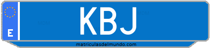 Matrícula de taxi KBJ