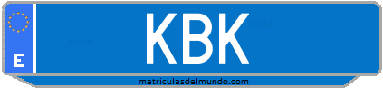 Matrícula de taxi KBK