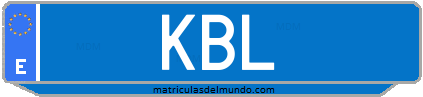 Matrícula de taxi KBL