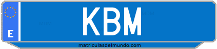 Matrícula de taxi KBM