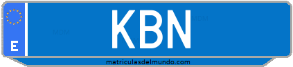 Matrícula de taxi KBN