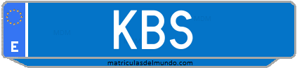 Matrícula de taxi KBS