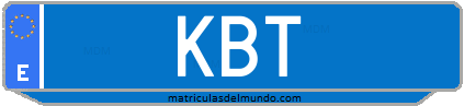 Matrícula de taxi KBT