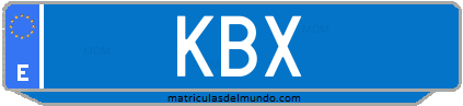 Matrícula de taxi KBX