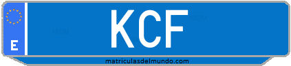 Matrícula de taxi KCF