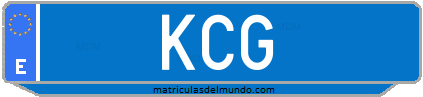 Matrícula de taxi KCG
