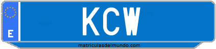 Matrícula de taxi KCW