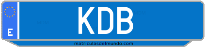 Matrícula de taxi KDB