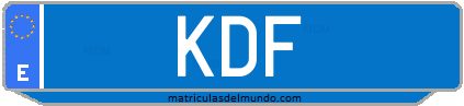Matrícula de taxi KDF