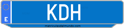 Matrícula de taxi KDH