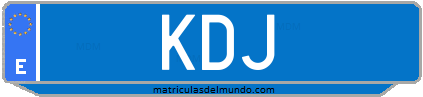 Matrícula de taxi KDJ