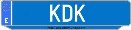 Matrícula de taxi KDK