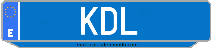 Matrícula de taxi KDL