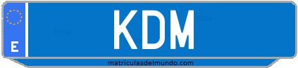 Matrícula de taxi KDM