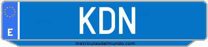 Matrícula de taxi KDN