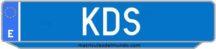 Matrícula de taxi KDS