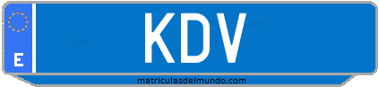 Matrícula de taxi KDV