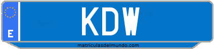 Matrícula de taxi KDW