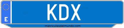 Matrícula de taxi KDX