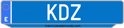 Matrícula de taxi KDZ