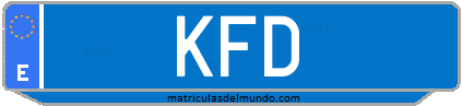 Matrícula de taxi KFD