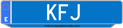 Matrícula de taxi KFJ