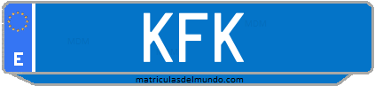 Matrícula de taxi KFK