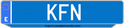 Matrícula de taxi KFN