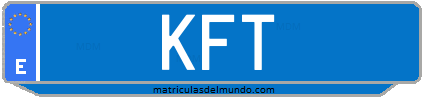 Matrícula de taxi KFT