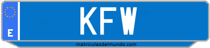 Matrícula de taxi KFW