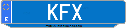Matrícula de taxi KFX