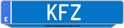 Matrícula de taxi KFZ
