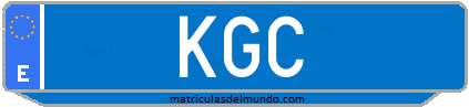 Matrícula de taxi KGC