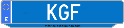 Matrícula de taxi KGF