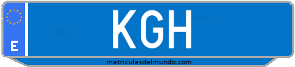 Matrícula de taxi KGH