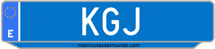 Matrícula de taxi KGJ