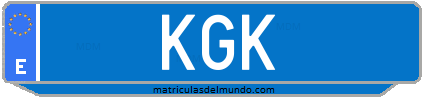 Matrícula de taxi KGK