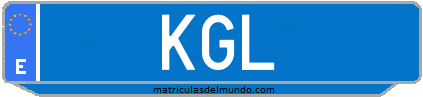 Matrícula de taxi KGL