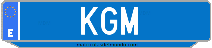 Matrícula de taxi KGM