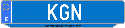 Matrícula de taxi KGN