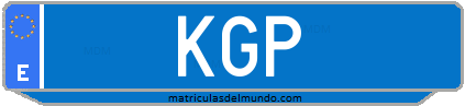 Matrícula de taxi KGP