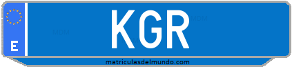 Matrícula de taxi KGR