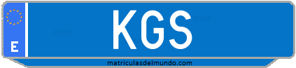 Matrícula de taxi KGS