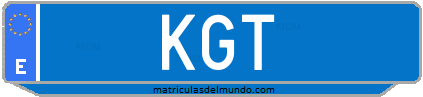 Matrícula de taxi KGT