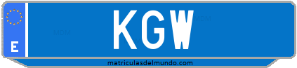 Matrícula de taxi KGW