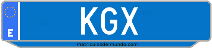 Matrícula de taxi KGX